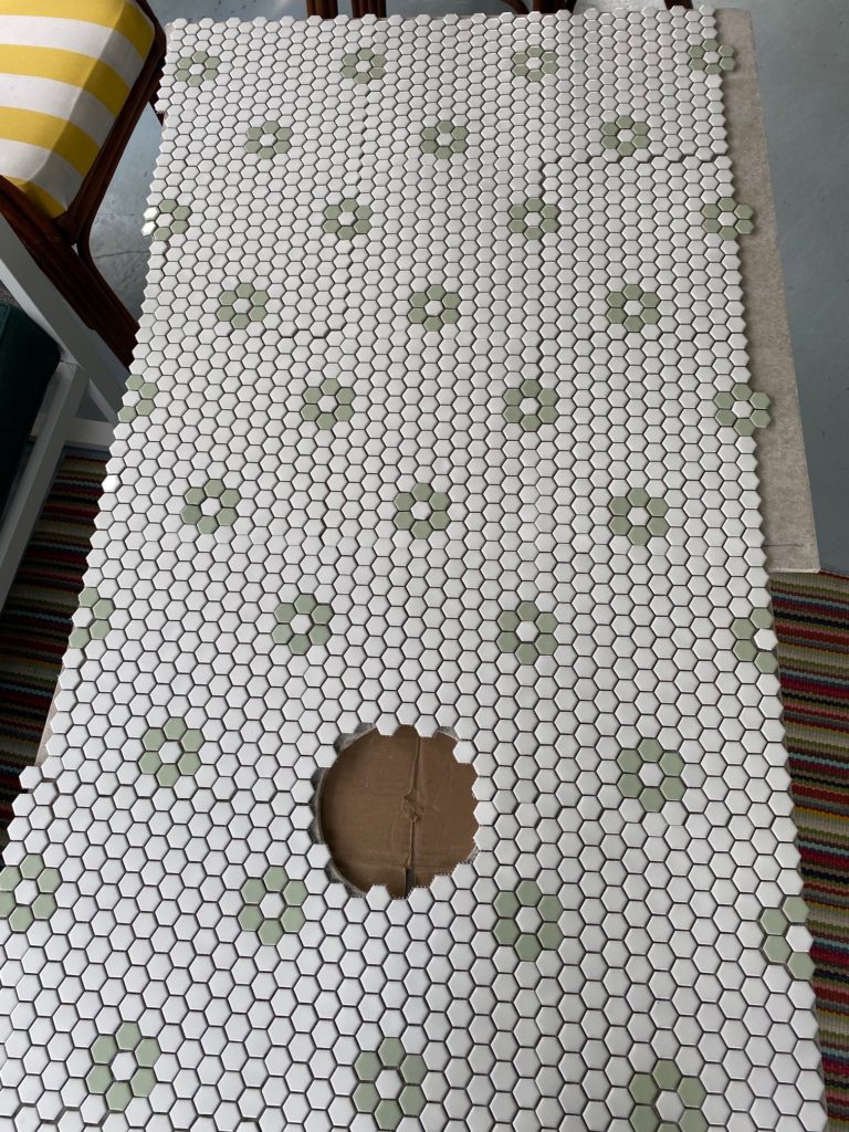 How to DIY Mosaic Floor Tile - Holladays at Home